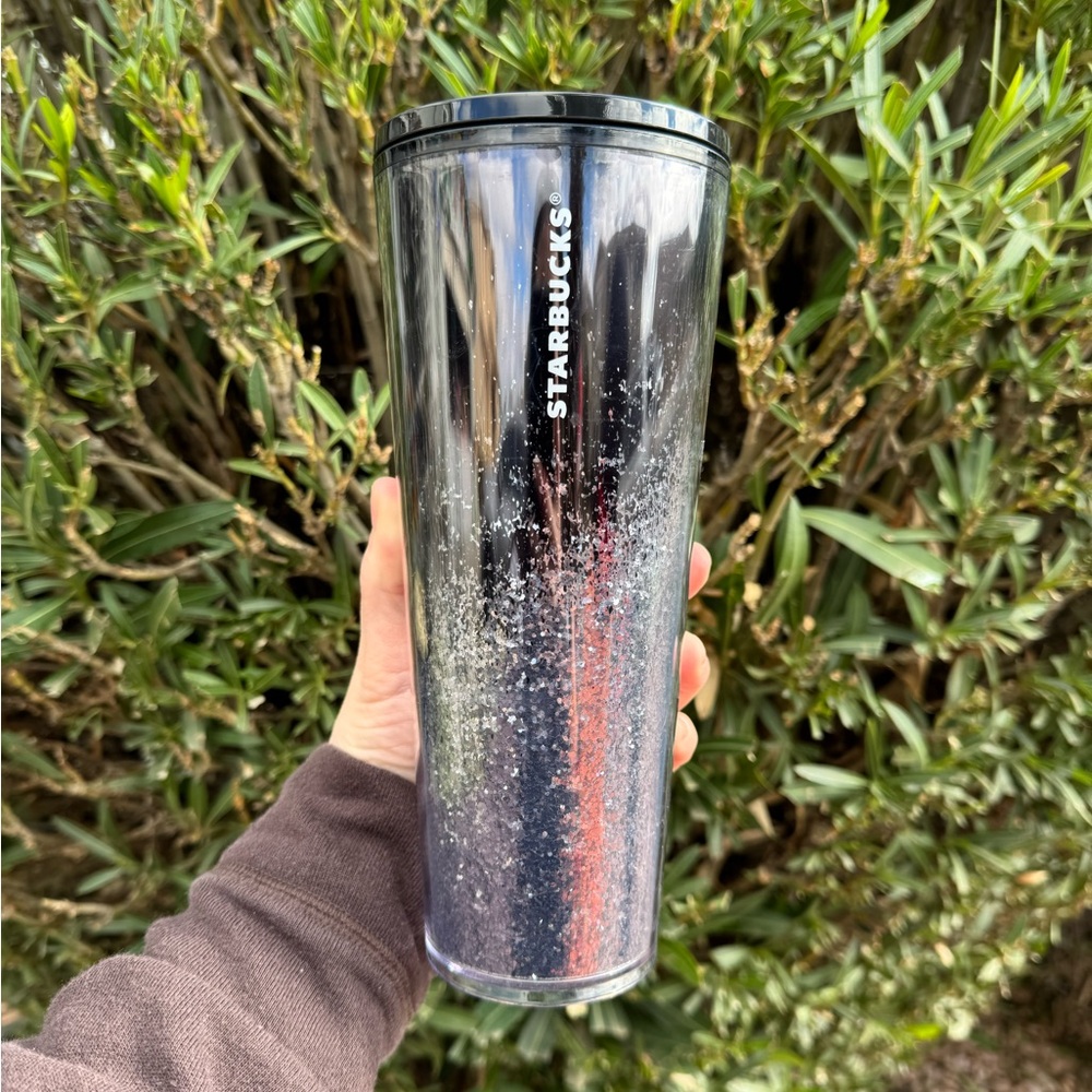 Starbucks Glittering Black and Silver Tumbler